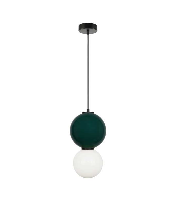 Pieve Slim Pendant Ceiling Light Green Matt White 3000K Warm White-2