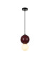 Pieve Slim Pendant Ceiling Light Burgundy Red Purple Matt White 3000K Warm White-1
