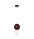Pieve Slim Pendant Ceiling Light Burgundy Red Purple Matt White 3000K Warm White-2