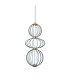 Rabel Wire Frame Pendant Ceiling Light Matt Black 3000K Warm White 3xLED-3