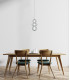 Rabel Wire Frame Pendant Ceiling Light Matt Black 3000K Warm White 3xLED-5