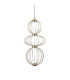 Rabel Wire Frame Pendant Ceiling Light Gold 3000K Warm White 3xLED-3