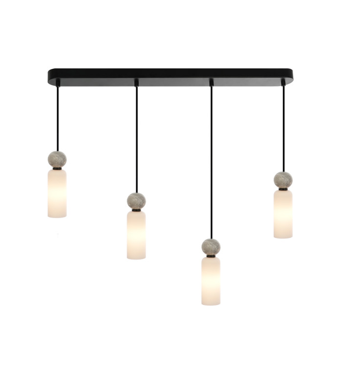 Santos Bar Pendant Ceiling Light Matt Black-2