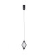 Sevil Wire Frame Pendant Ceiling Light Matt Black Chrome 3000K Warm White-1