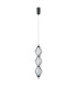 Sevil Wire Frame Pendant Ceiling Light Matt Black Chrome 3000K Warm White 3xLED-1