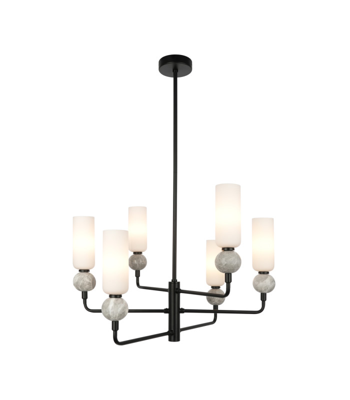 Santos Multi Arm Pendant Ceiling Light Matt Black-1