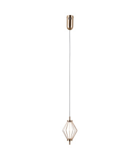 Sevil Wire Frame Pendant Ceiling Light Gold 3000K Warm White-2