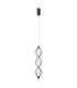 Sevil Wire Frame Pendant Ceiling Light Matt Black Chrome 3000K Warm White 3xLED-2