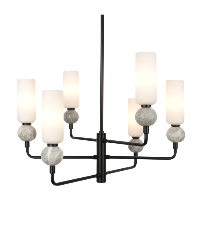 Santos Multi Arm Pendant Ceiling Light Matt Black-2
