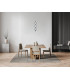 Sevil Wire Frame Pendant Ceiling Light Matt Black Chrome 3000K Warm White 3xLED-5