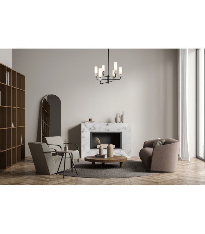 Santos Multi Arm Pendant Ceiling Light Matt Black-5