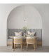Sevil Wire Frame Pendant Ceiling Light Gold 3000K Warm White-5