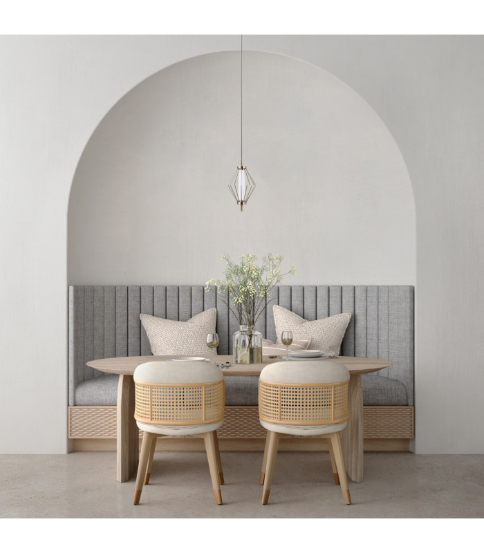Sevil Wire Frame Pendant Ceiling Light Gold 3000K Warm White-5