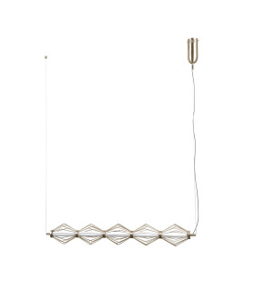 Sevil Wire Frame Pendant Ceiling Light Gold 3000K Warm White 5xLED-1