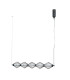 Sevil Wire Frame Pendant Ceiling Light Matt Black Chrome 3000K Warm White 5xLED-1