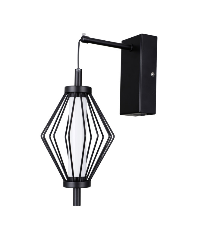 Sevil Wall Lamp Matt Black Chrome 3000K Warm White-1