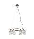 Simona Multi Arm Pendant Ceiling Light Matt Black Chrome 6xE14-1