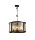 Ceiling Pendant 4 Light E14 Oiled Bronze, Clear Glass - 1