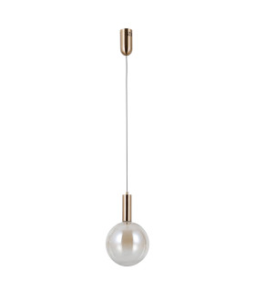 Strela 20cm Globe Pendant Ceiling Light Gold 3000K Warm White-1