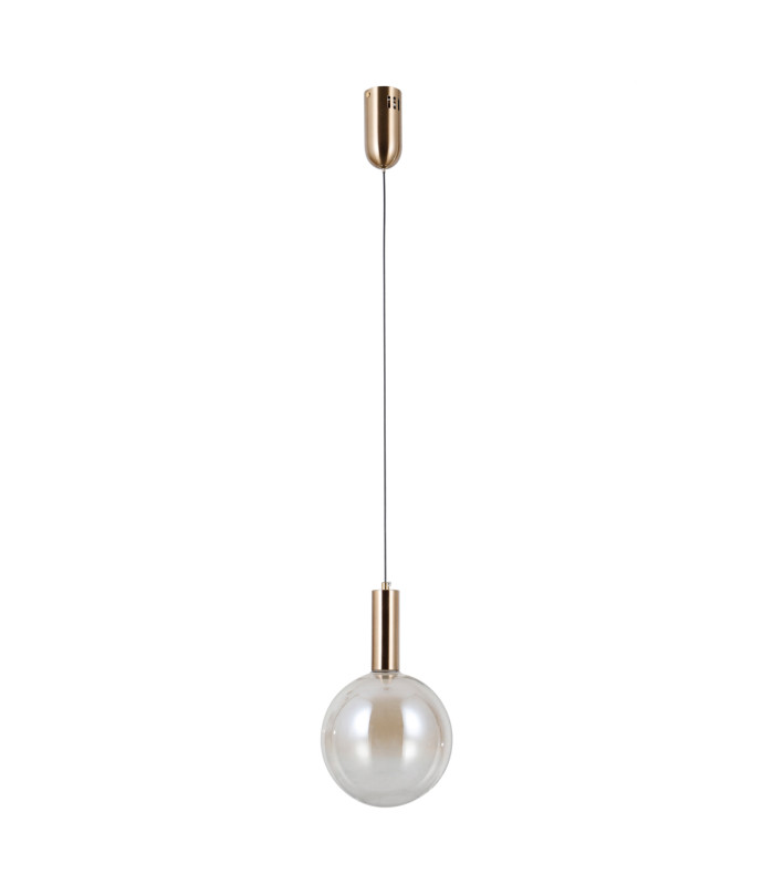Strela 20cm Globe Pendant Ceiling Light Gold 3000K Warm White-1
