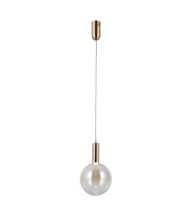 Strela 20cm Globe Pendant Ceiling Light Gold 3000K Warm White-2