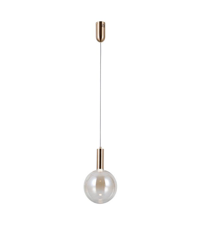 Strela 20cm Globe Pendant Ceiling Light Gold 3000K Warm White-2
