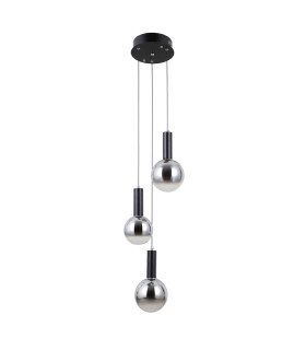 Strela Cluster Pendant Ceiling Light Matt Black 3000K Warm White 3xLED-1