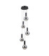 Strela Cluster Pendant Ceiling Light Matt Black 3000K Warm White 5xLED-2