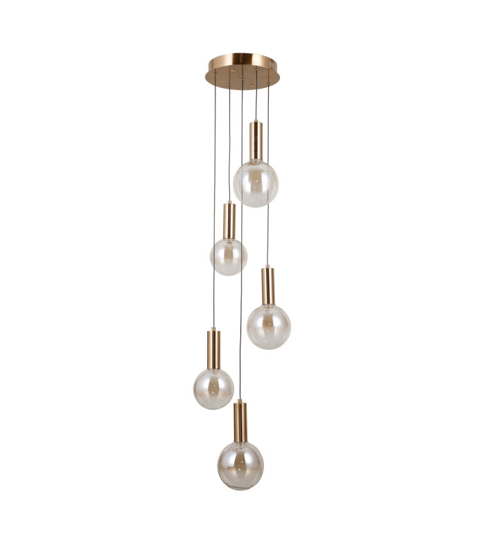 Strela Cluster Pendant Ceiling Light Gold 3000K Warm White 5xLED-1