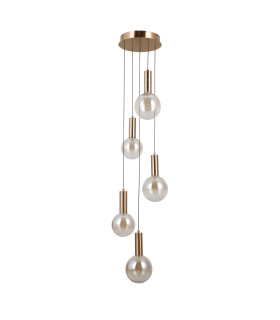 Strela Cluster Pendant Ceiling Light Gold 3000K Warm White 5xLED-1