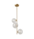 Toledo Globe Pendant Ceiling Light Gold 3xG9-1