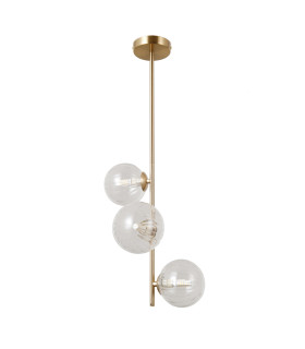 Toledo Globe Pendant Ceiling Light Gold 3xG9-1