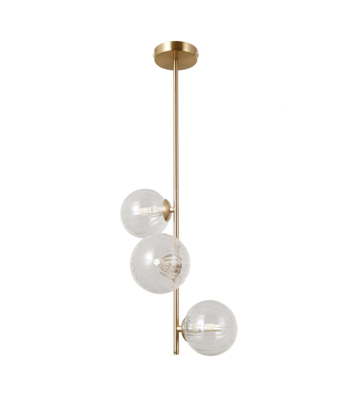 Toledo Globe Pendant Ceiling Light Gold 3xG9-1