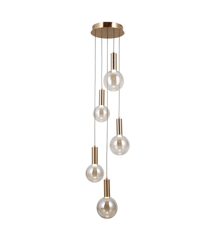 Strela Cluster Pendant Ceiling Light Gold 3000K Warm White 5xLED-2