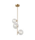 Toledo Globe Pendant Ceiling Light Gold 3xG9-2