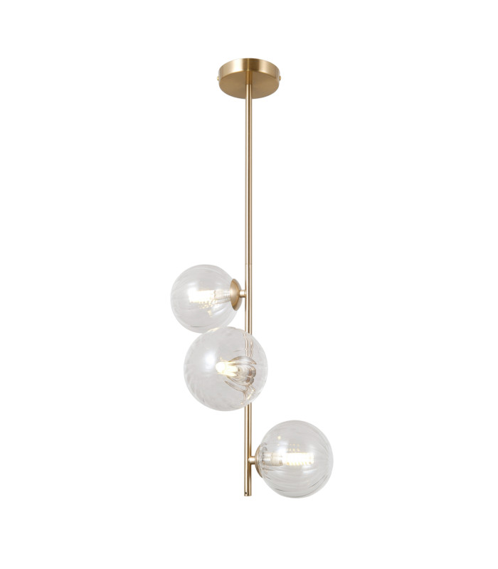 Toledo Globe Pendant Ceiling Light Gold 3xG9-2