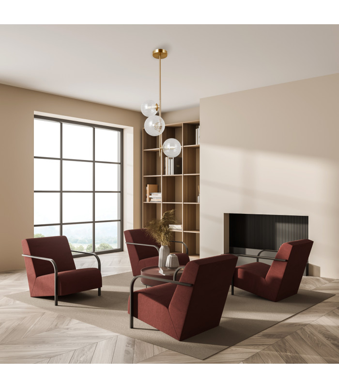 Toledo Globe Pendant Ceiling Light Gold 3xG9-5