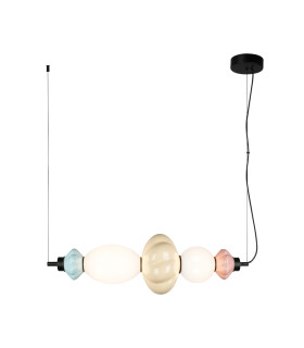 Tordi Bar Pendant Ceiling Light Beige Blue Pink Matt White 3000K Warm White-1