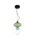 Tordi Globe Pendant Ceiling Light Blue Green Matt White 3000K Warm White-1