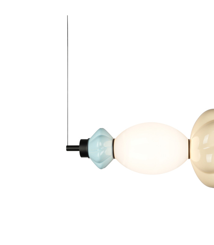Tordi Bar Pendant Ceiling Light Beige Blue Pink Matt White 3000K Warm White-2
