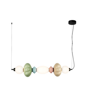Tordi Bar Pendant Ceiling Light Beige Green Pink Blue Matt White 3000K Warm White-1