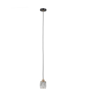 Torno Slim Pendant Ceiling Light Matt Black Gold-1