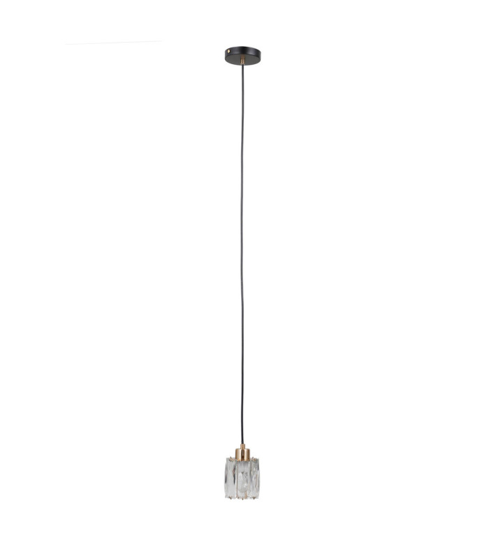 Torno Slim Pendant Ceiling Light Matt Black Gold-1