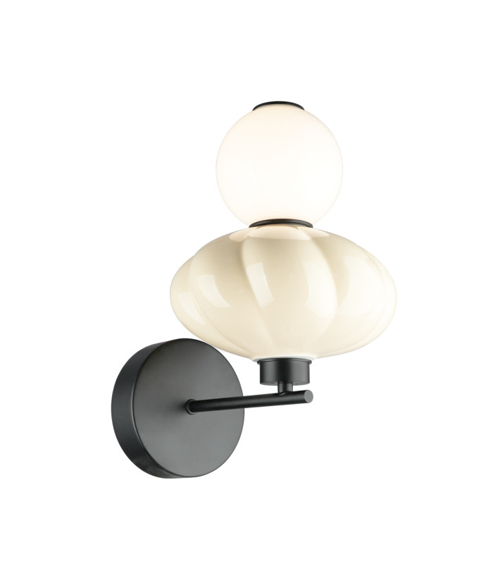 Tordi Globe Wall Lights Beige Matt White 3000K Warm White-1