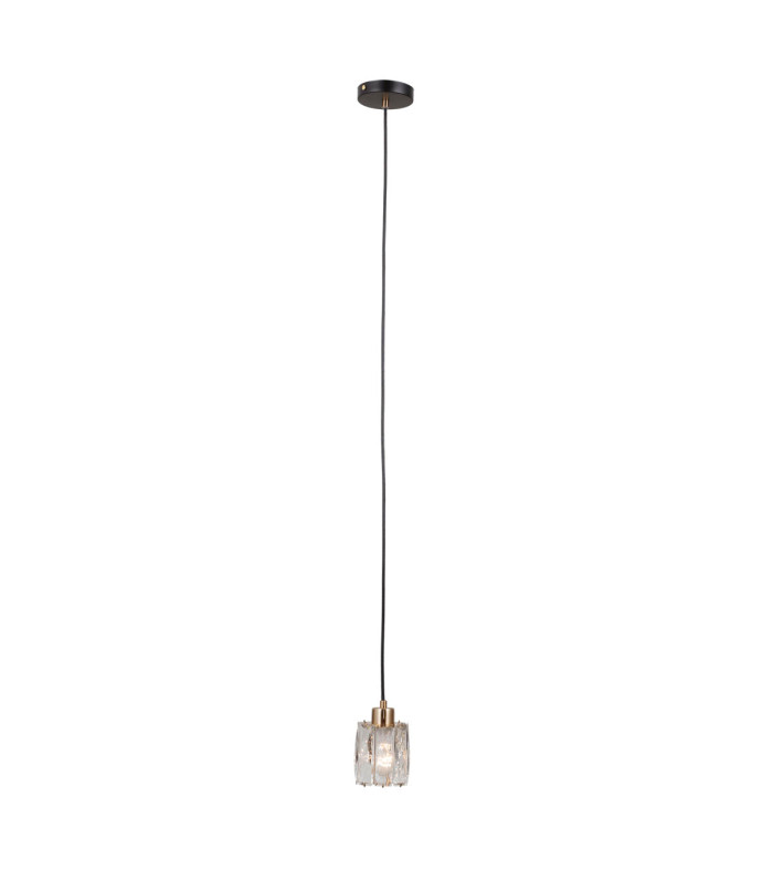 Torno Slim Pendant Ceiling Light Matt Black Gold-2