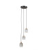 Torno Cluster Pendant Ceiling Light Matt Black Gold 3xE14-1