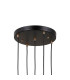 Torno Cluster Pendant Ceiling Light Matt Black Gold 5xE14-3