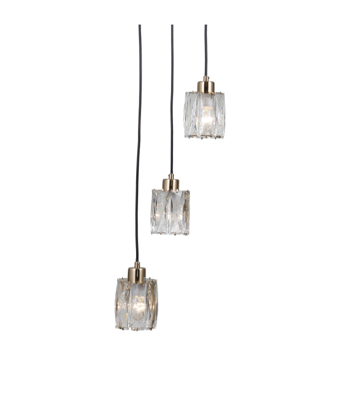 Torno Cluster Pendant Ceiling Light Gold 3xE14-3