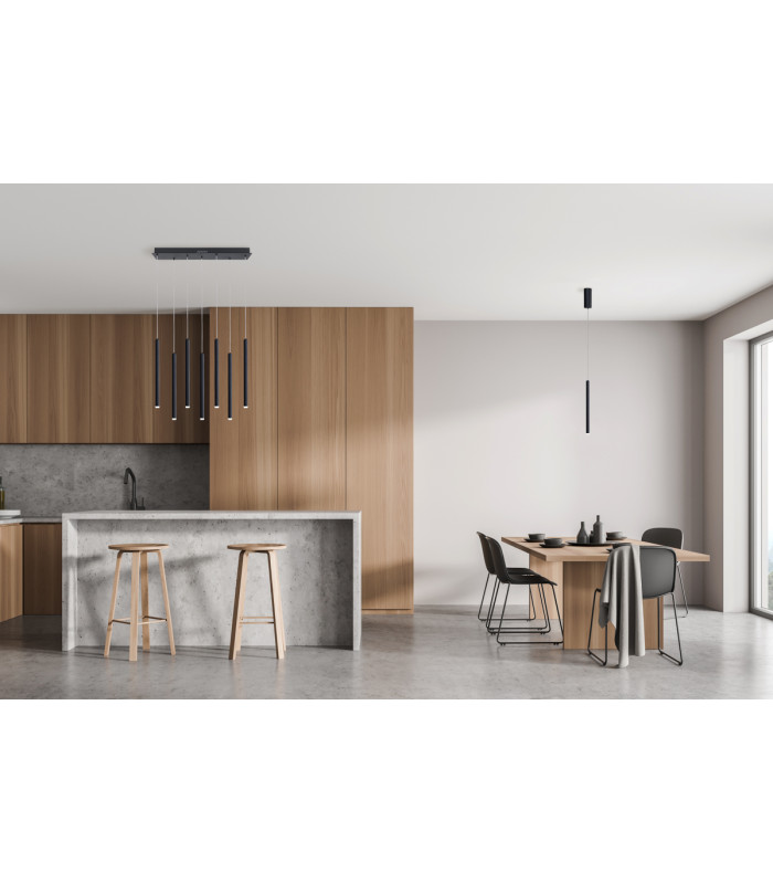 Valdes Bar Pendant Ceiling Light Black 3000/4000/6000K 7xLED-5