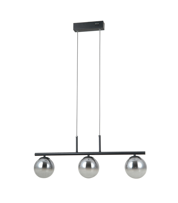 Velada Bar Pendant Ceiling Light Matt Black 3000K Warm White 3xLED-1
